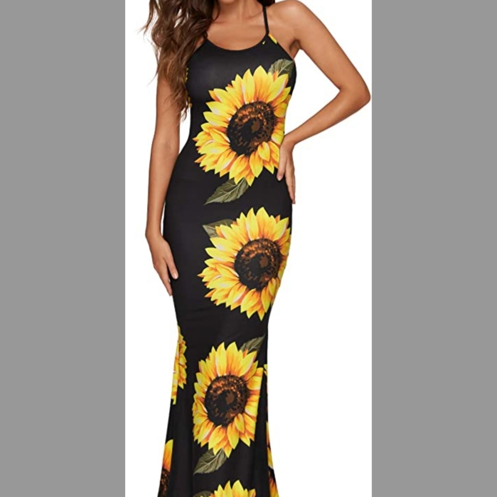 Sunflower maxi dress